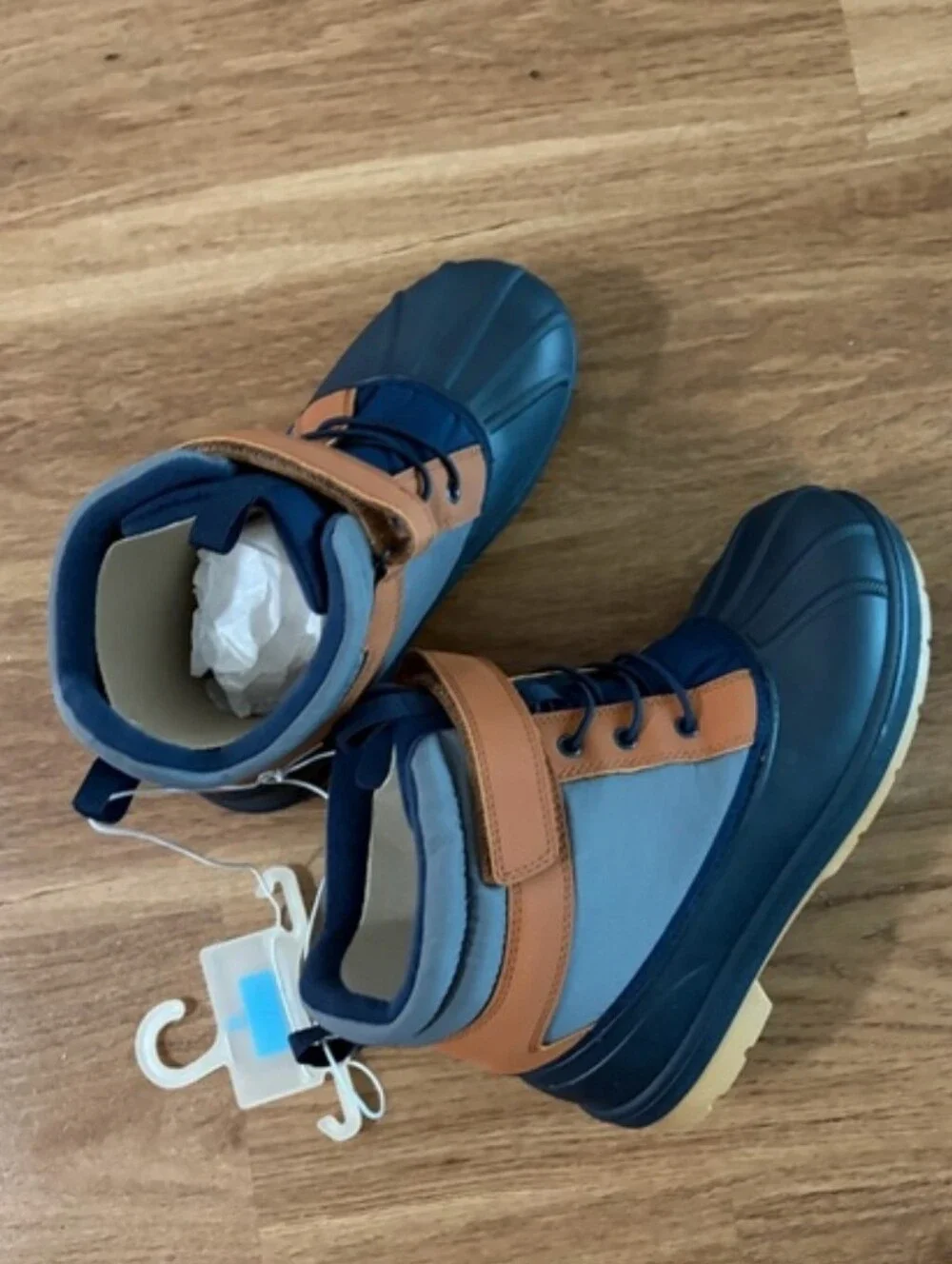 NWT Boy's The Children Place Snow Boots in Navy, Gray, and Brown